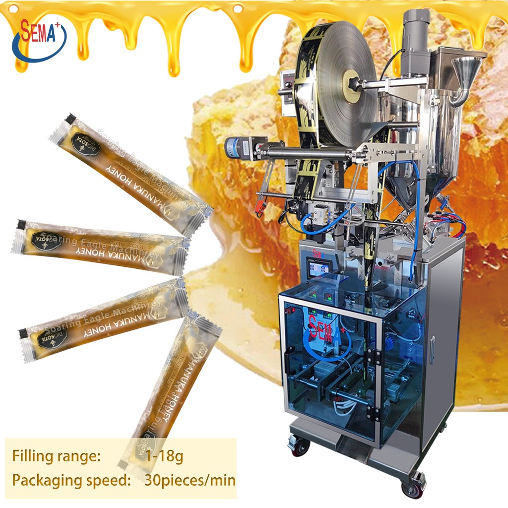 Paste Honey 10g 15g sachet packing machine three side sealing sachet packing machine Paste Honey 10g 15g sachet packing machine three side sealing sachet packing machine