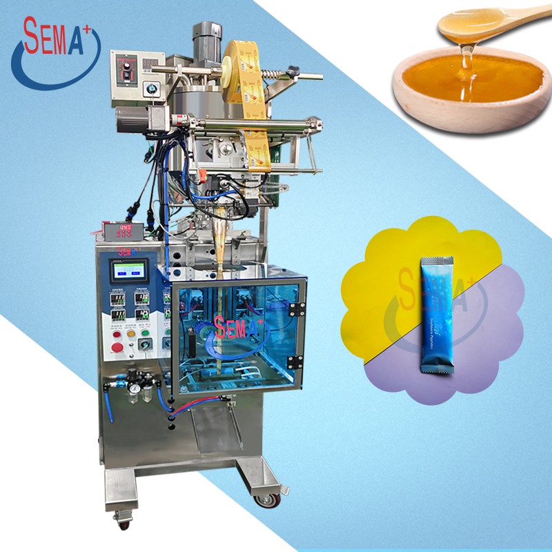 Straight corner shaped high speed honey sachet packing machine Straight corner shaped high speed honey sachet packing machine