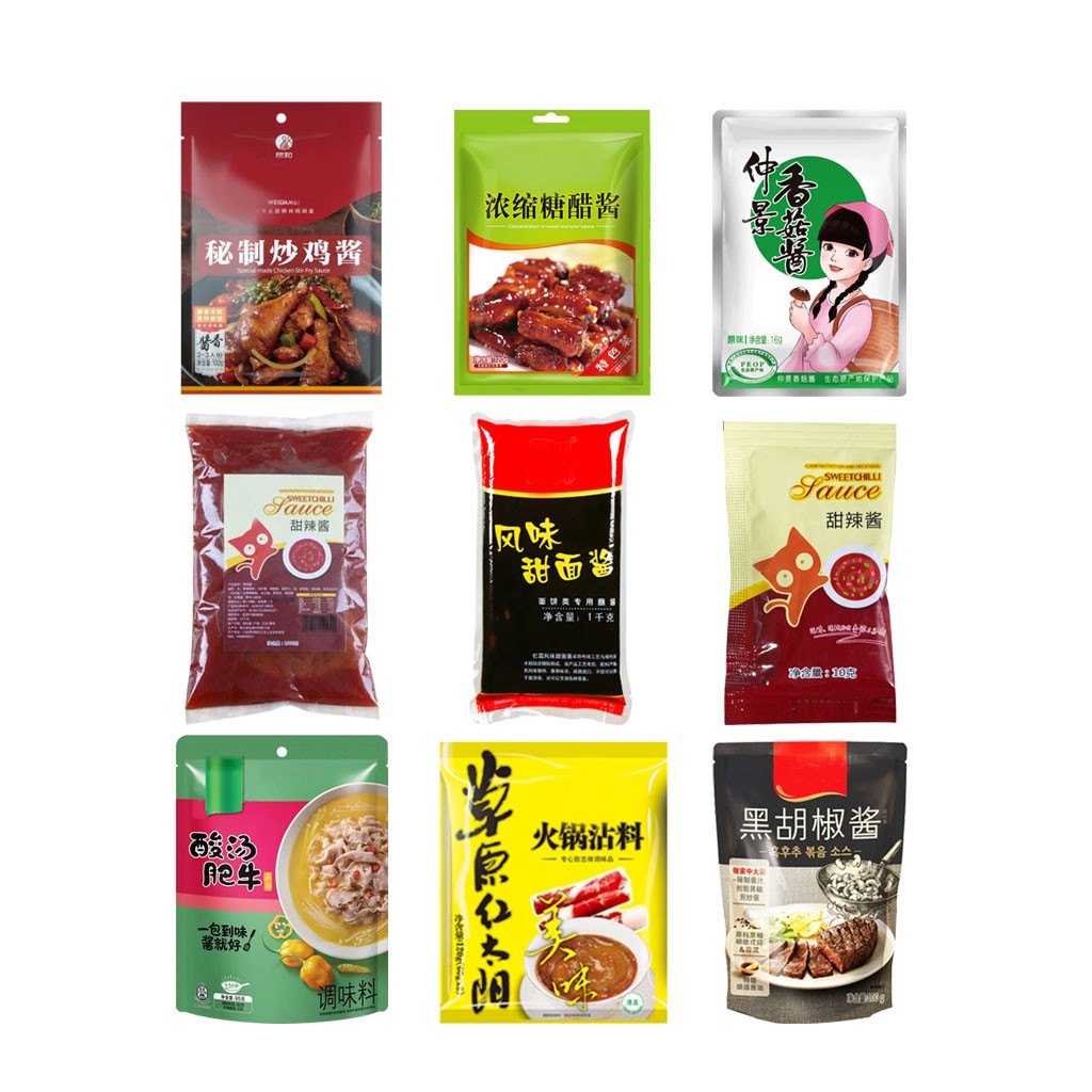 Sauce type pneumatic plnger pump bag feeder sachet packing machine Sauce type pneumatic plnger pump bag feeder sachet packing machine