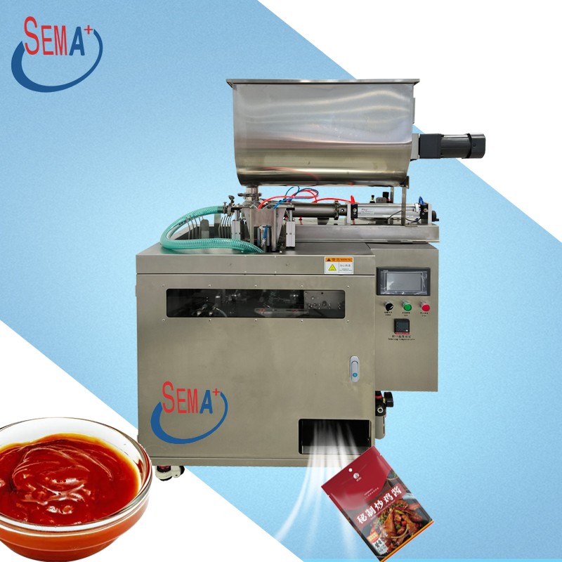 Sauce type pneumatic plnger pump bag feeder sachet packing machine Sauce type pneumatic plnger pump bag feeder sachet packing machine