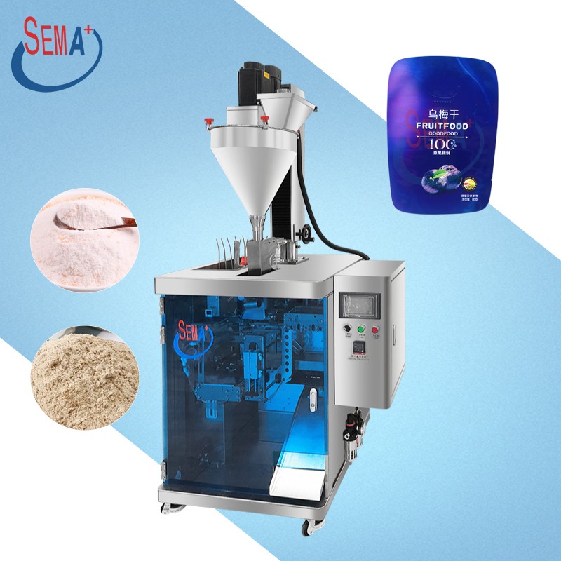Small powder premade zipper bag standing up sachet packaging machine