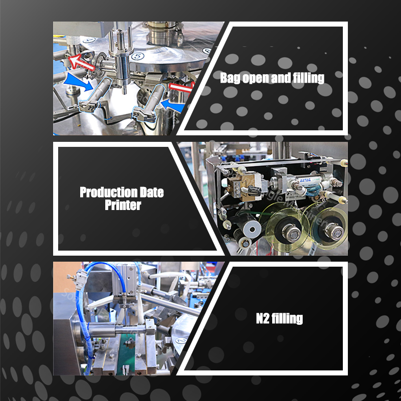 Rotary Solid Granule Food Premade Bag Vacuum Automatic Doypack Pouch Sachet Packing Machine