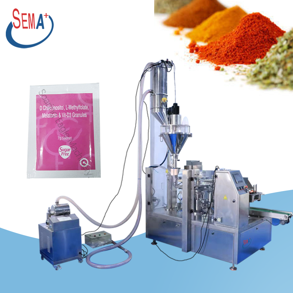 Rotary Solid Granule Food Premade Bag Vacuum Automatic Doypack Pouch Sachet Packing Machine