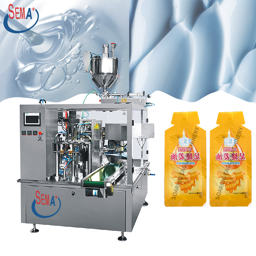 High quality juice cream shampoo premade stand up sachet packing machine