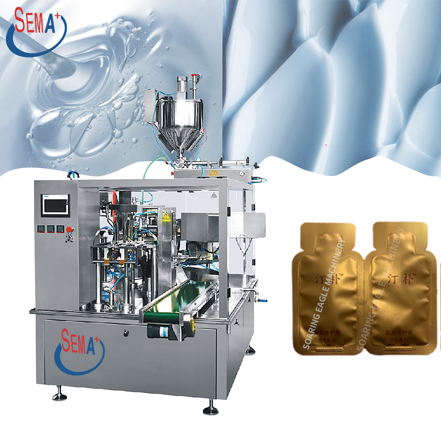 Liquid premade stand up pouch rotary liquid juice energy gel sachet packing machine Liquid premade stand up pouch rotary liquid juice energy gel sachet packing machine