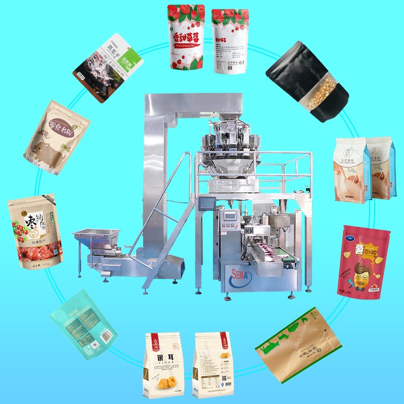 Multihead Paper Premade Bag Rotary Gummy Candy Popcorn Potato Chip Snacks Stand up Pouch Bag Packing Machine Multihead Paper Premade Bag Rotary Gummy Candy Popcorn Potato Chip Snacks Stand up Pouch Bag Packing Machine