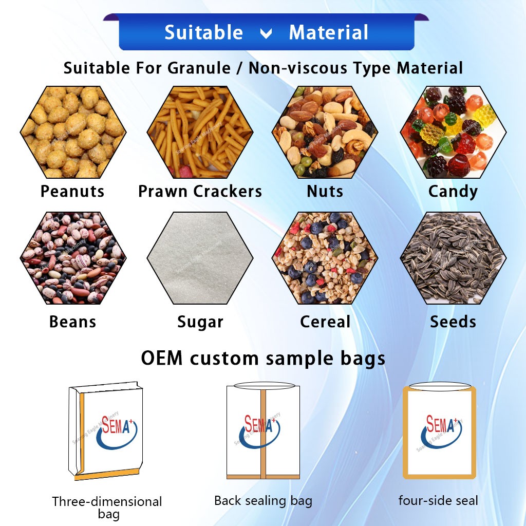 50g/100g/200g Bagging Machine for Spiral Candy Granules