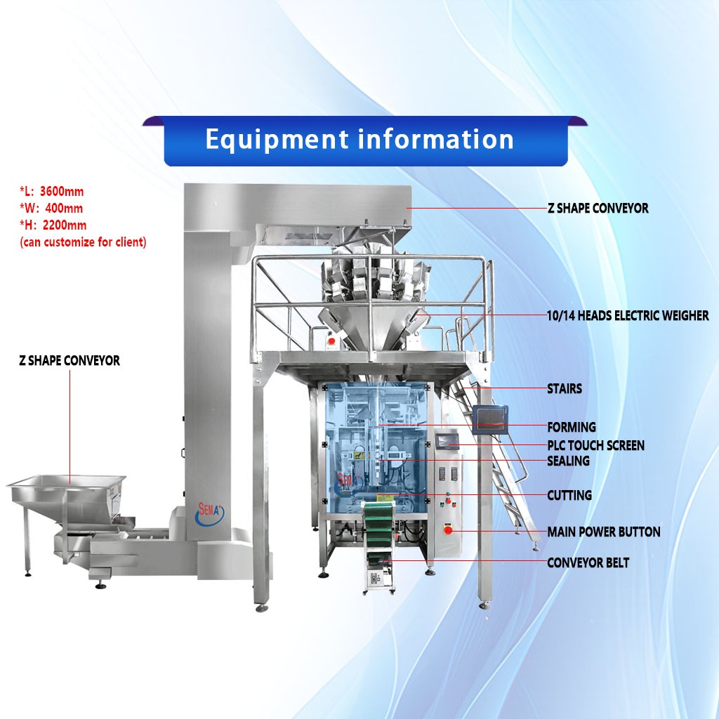 50g/100g/200g Bagging Machine for Spiral Candy Granules