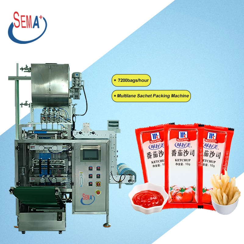 Automatic Multi Lane 4 Side Sealings Packing Sauce Honey Packing Machine 6 Lane 8 Lane Ketchup Packing Machine Automatic Multi Lane 4 Side Sealings Packing Sauce Honey Packing Machine 6 Lane 8 Lane Ketchup Packing Machine