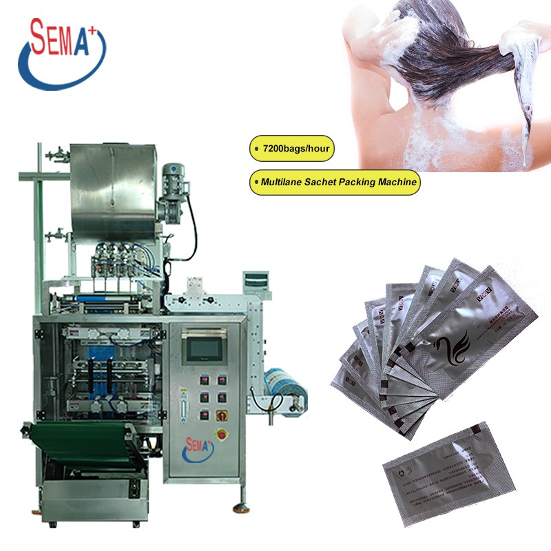 Fully Automatic Multi-lane Four-side Seal Shampoo/Paste Packaging Machine (6-lane/8-lane Sachet Packaging Machine) Fully Automatic Multi-lane Four-side Seal Shampoo/Paste Packaging Machine (6-lane/8-lane Sachet Packaging Machine)