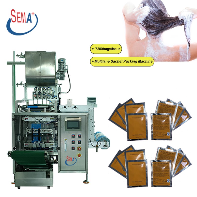 Fully Automatic Multi-Lane Sachet Filling and Packaging Machine for Shower Gel and Paste Fully Automatic Multi-Lane Sachet Filling and Packaging Machine for Shower Gel and Paste