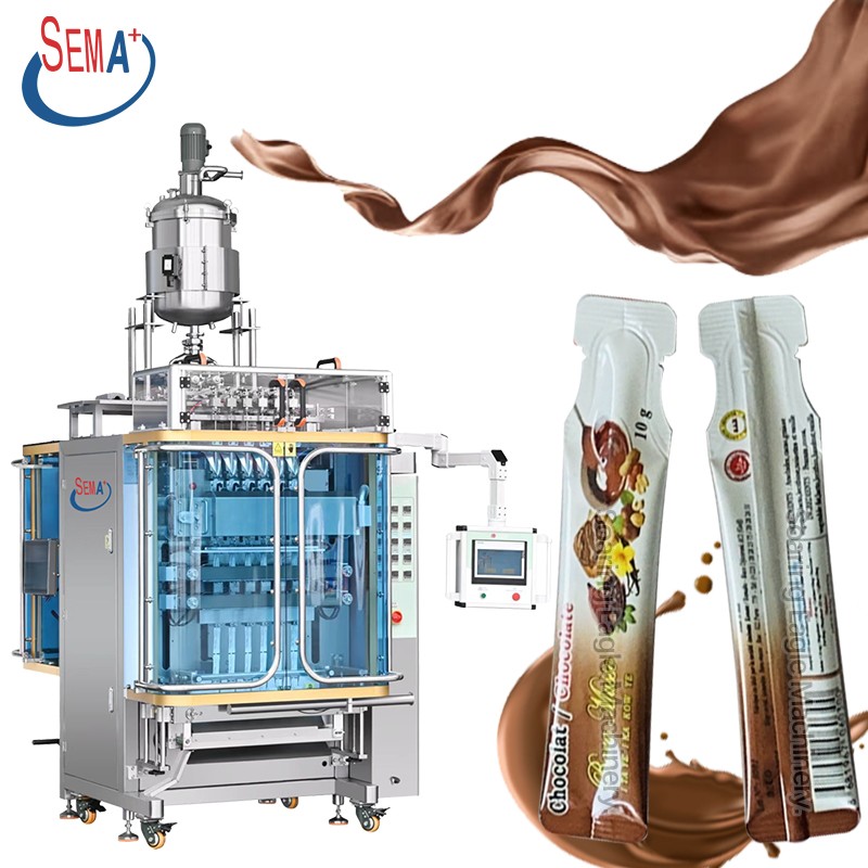 Fully Automatic Multi-lane Liquid Packaging and Filling Machine for Chocolate Sauce