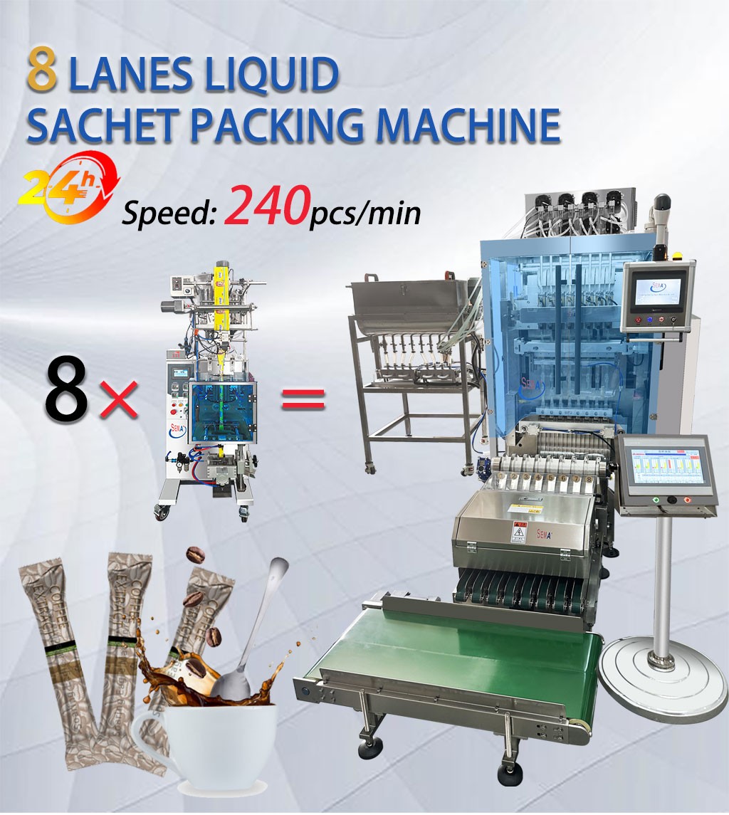 Full Automatic Multi Lanes Drink Liquid Juice 8 Lanes Sachet Packing Machine Full Automatic Multi Lanes Drink Liquid Juice 8 Lanes Sachet Packing Machine