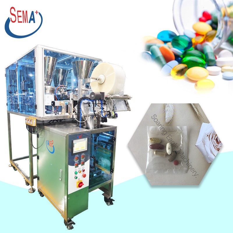 Small Business Full-Automatic 3 4 Side Sealing Granulate Sachet Packing Machine for Tablet