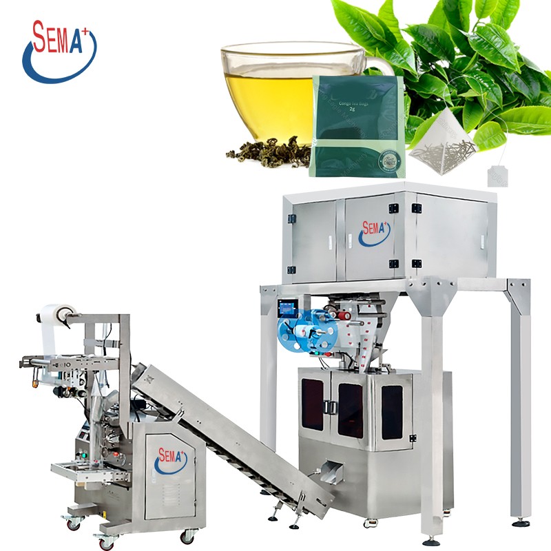 1g-100g Automatic Tea Bag Filter Paper Tea Powder Sachet Pouch Packing Machine With Three Four Side Sealing Outer Sachet Machine