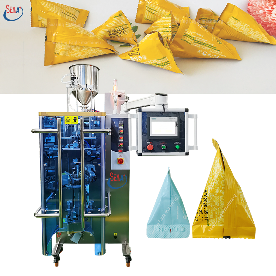 Essence/Lotion/Mask Triangle Bag Multifunctional Automatic Pouch Shaped Sachet Packaging Machine Essence/Lotion/Mask Triangle Bag Multifunctional Automatic Pouch Shaped Sachet Packaging Machine