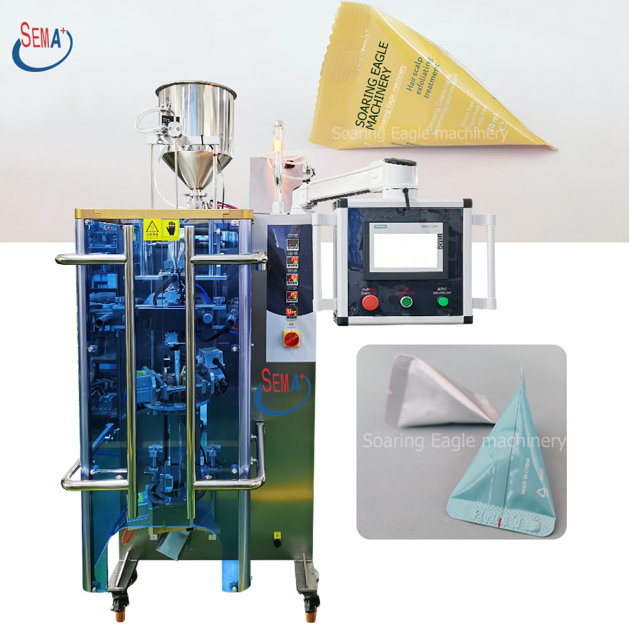 Automatic Small Vertical Sachets Triangle Food Coffee Grain Tea Candy Snack Bag Filling Weight Packing Machine