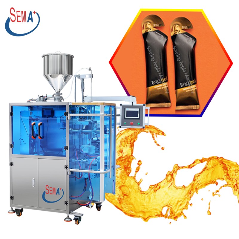 Automatic high quality shaped stick sachet packing machine for Mousse of Salmon olive oil fruit vegetal gel irregular shape bag
