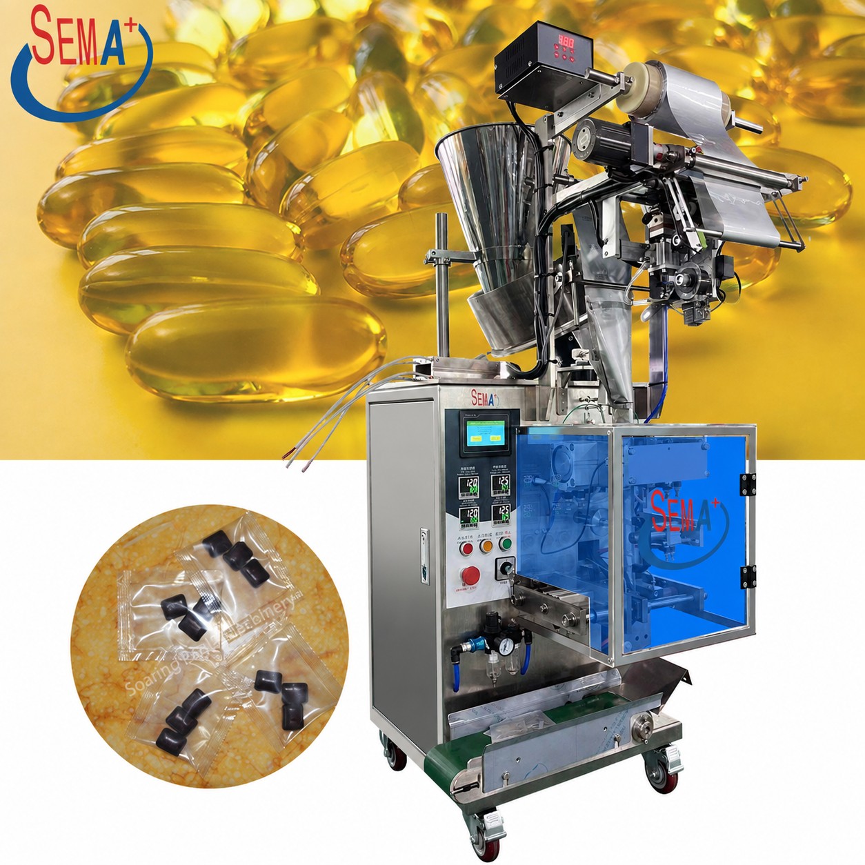 Form Fill Seal Candy Tablet Pill Capsule Sachet Packing Machine