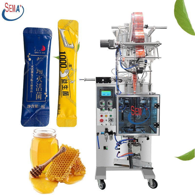 Automatic Peanut Butter Paste Honey Stick Oil Jam Ketchup Water Lotion Cream Sauce Liquid Sachet Filling Sealing Packing Machine Automatic Peanut Butter Paste Honey Stick Oil Jam Ketchup Water Lotion Cream Sauce Liquid Sachet Filling Sealing Packing Machine