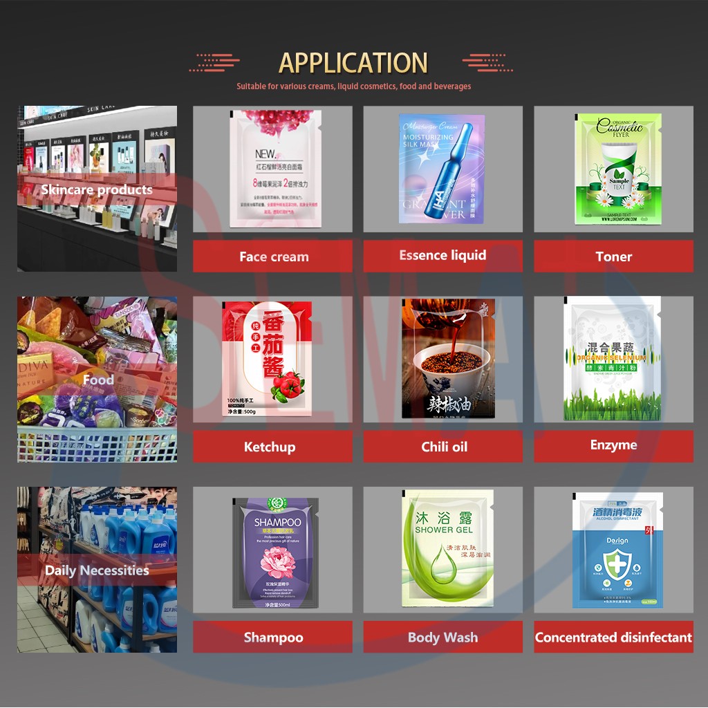 Automatic high speed bag packaging machine Sauce paste shampoo cream cosmetic sachet packing machine Automatic high speed bag packaging machine Sauce paste shampoo cream cosmetic sachet packing machine