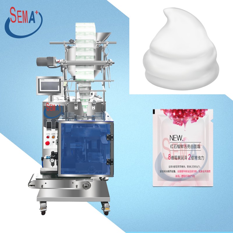 Paste lotion cream cosmetic sachet packing machine