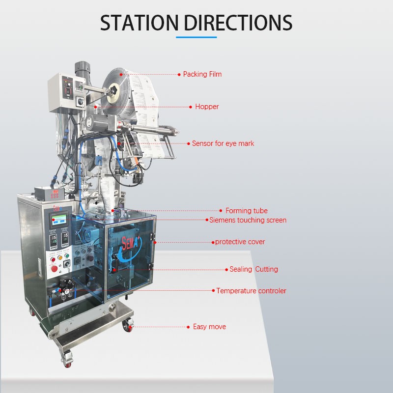 High quality automatic paste cosmetics three side sealing bag sachet packaging machine