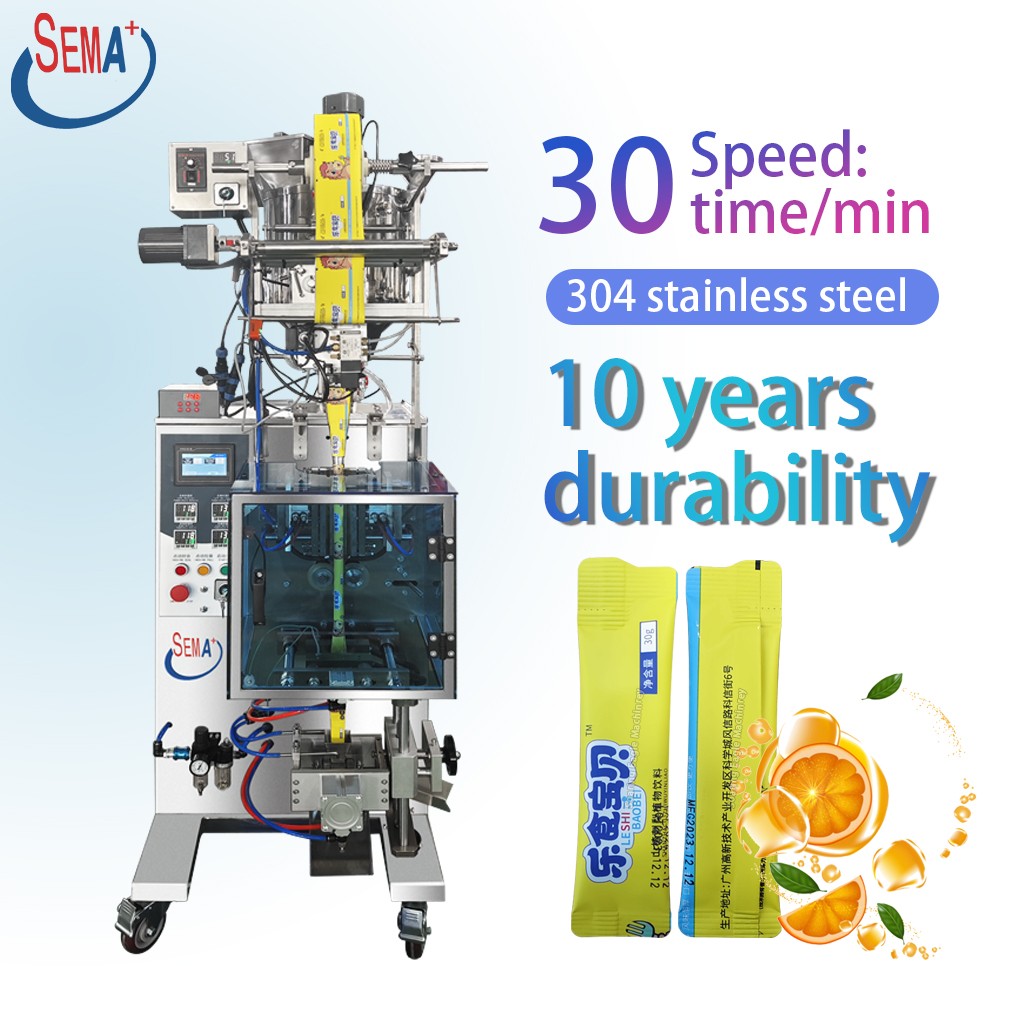 Automatic 5ml 10ml liquid cream sauce shaped back sides sealing round corner sachet packing machine