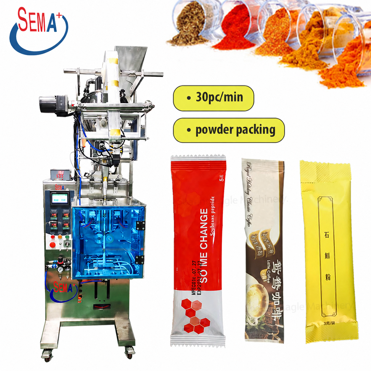 Automatic Sachet Bag Coconut Powder Sachet Packing Machine