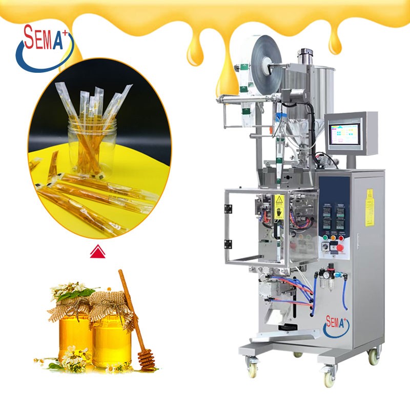 Milk honey coffee liquid filling liquid sachet packing machine shaped three side sealing Milk honey coffee liquid filling liquid sachet packing machine shaped three side sealing