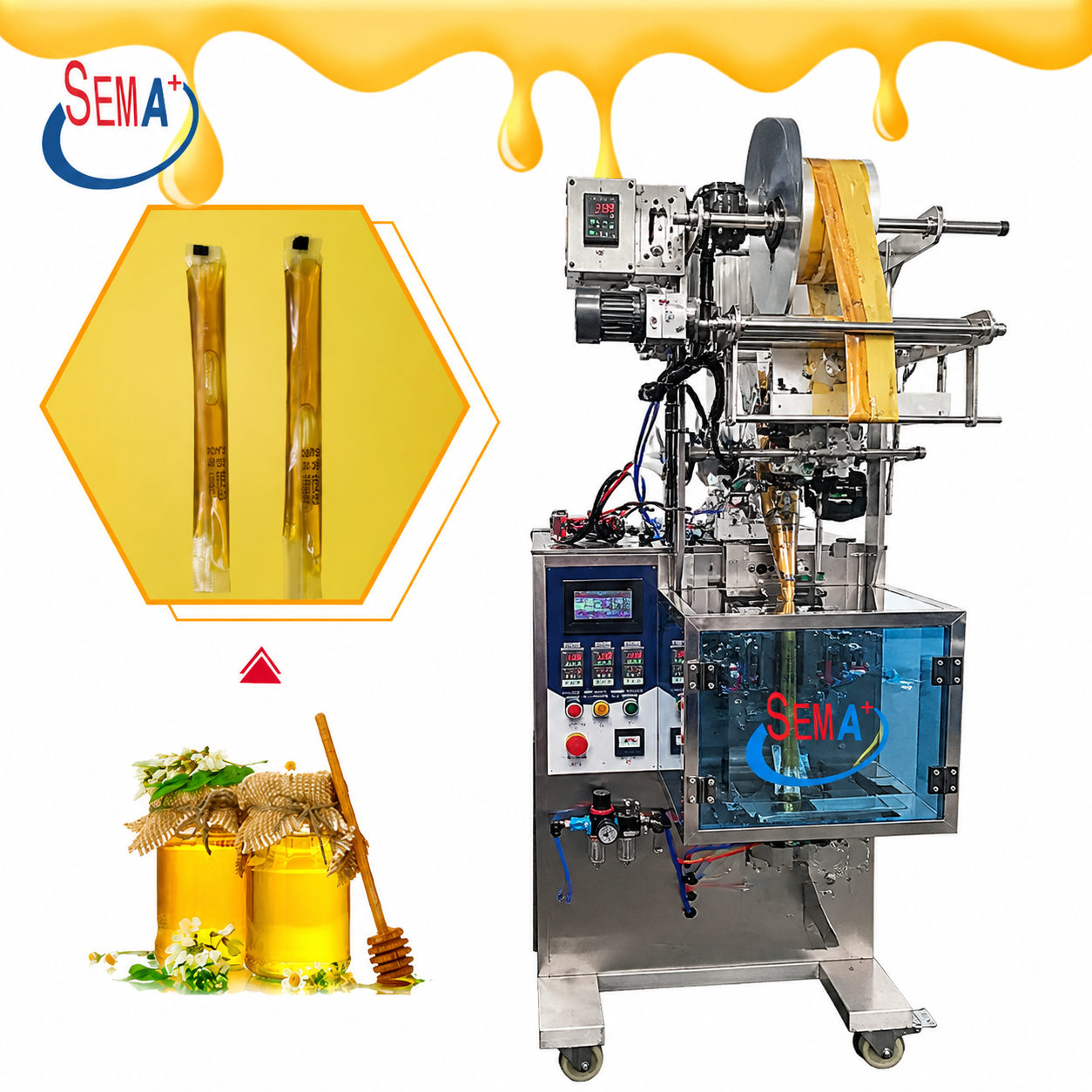 Automatic bagged tomato sauce honey liquid tomato sauce sachet packaging machine Automatic bagged tomato sauce honey liquid tomato sauce sachet packaging machine