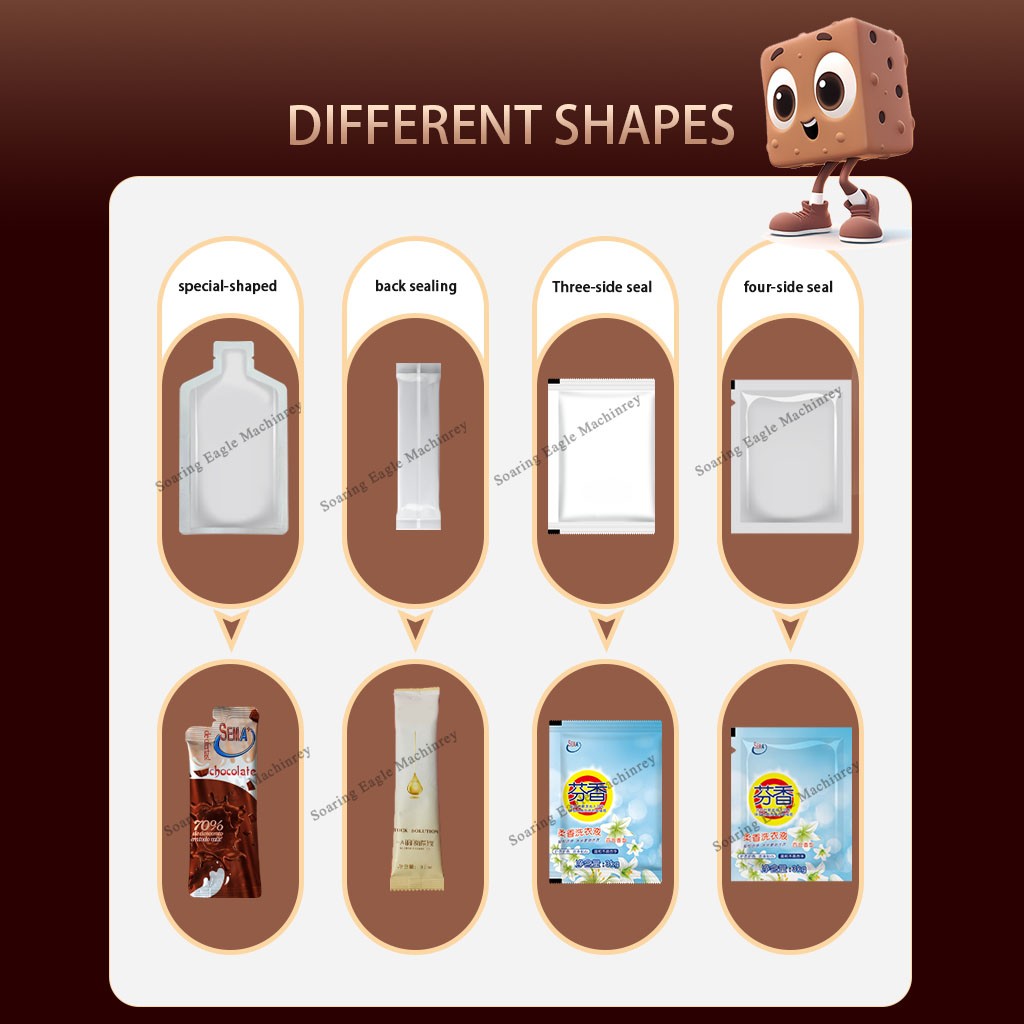 Fully automatic chocolate sauce sachet packaging machine Fully automatic chocolate sauce sachet packaging machine