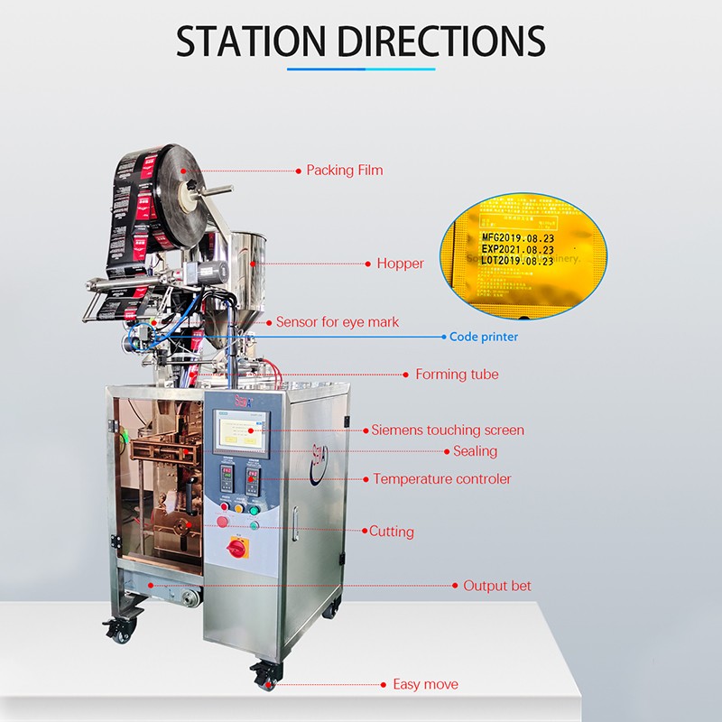 Four Sides Sealing Shampoo Cosmetic Cream Sachet Packing Machine Four Sides Sealing Shampoo Cosmetic Cream Sachet Packing Machine