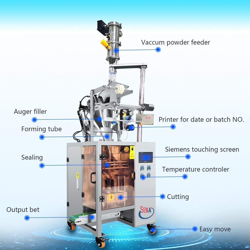Automatic Vertical Sachets Spice Powder Coffee Grain Flour Tea Protein Milk Powder Bag Packing Machine Automatic Vertical Sachets Spice Powder Coffee Grain Flour Tea Protein Milk Powder Bag Packing Machine