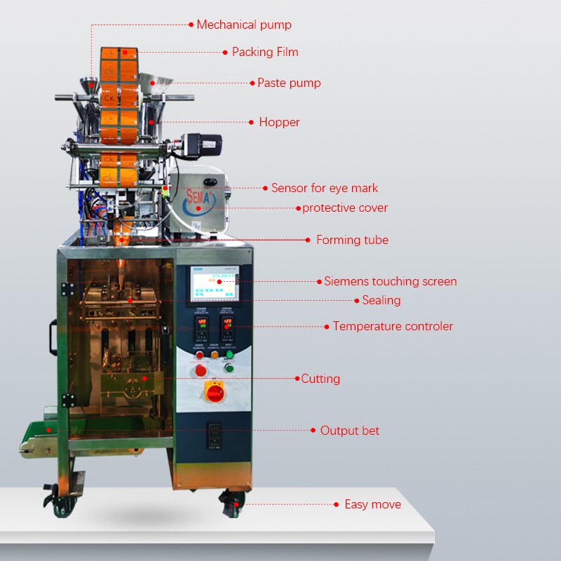 4-Side Seal Shampoo Cosmetic Cream Sachet Packaging Machine