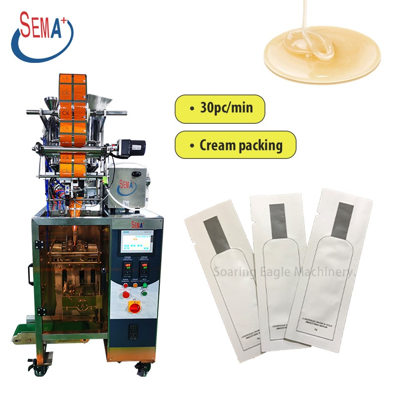 Four side sealing paste cream sachet packing machine
