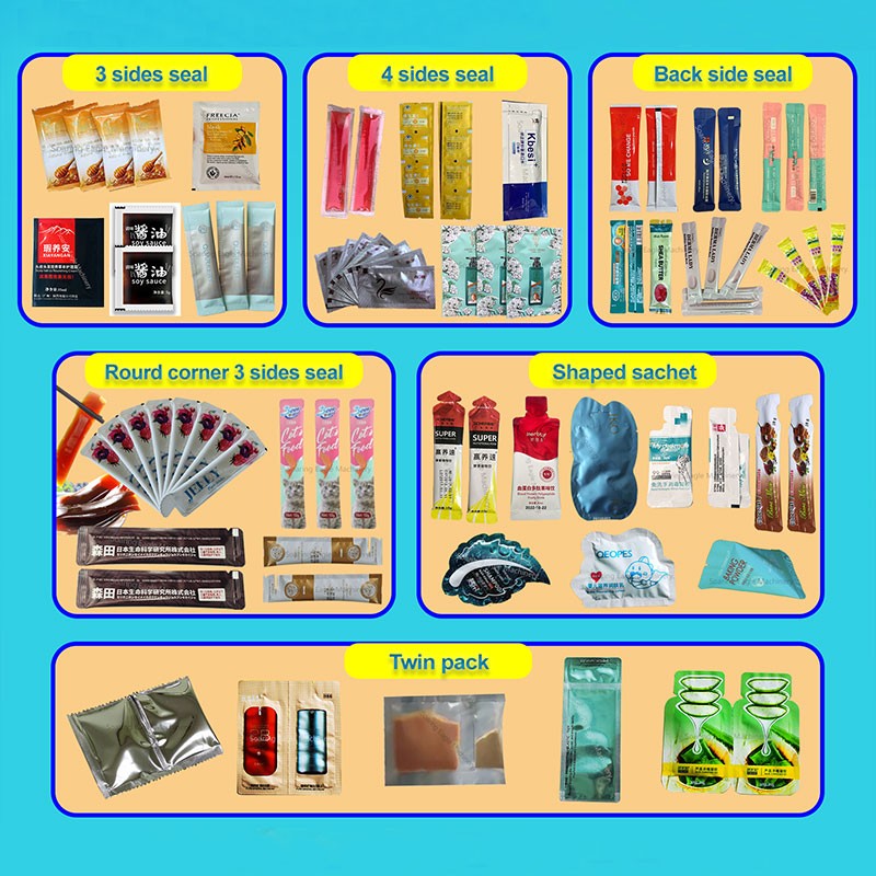 Automatic one machine two pump both liquid and powder sachet stick packing machine Automatic one machine two pump both liquid and powder sachet stick packing machine