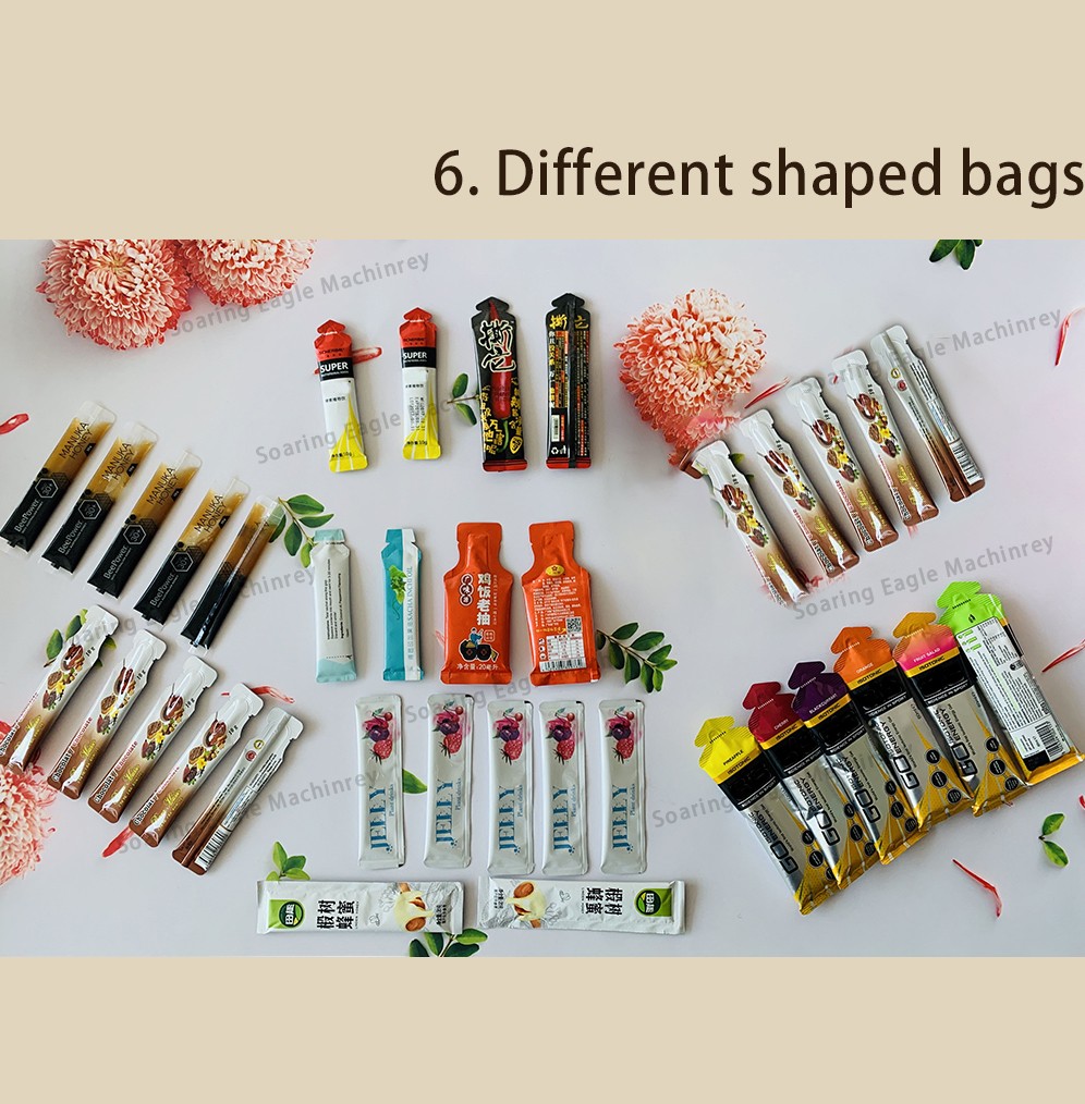 Automatic Cream Paste Irregular Shaped Coffee Liquid Energy Gel Sachet Packing Machine Automatic Cream Paste Irregular Shaped Coffee Liquid Energy Gel Sachet Packing Machine