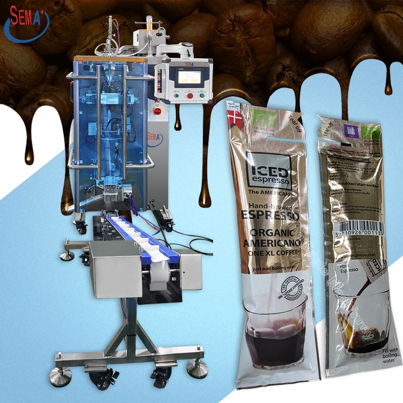 Automatic Cream Paste Irregular Shaped Coffee Liquid Energy Gel Sachet Packing Machine Automatic Cream Paste Irregular Shaped Coffee Liquid Energy Gel Sachet Packing Machine