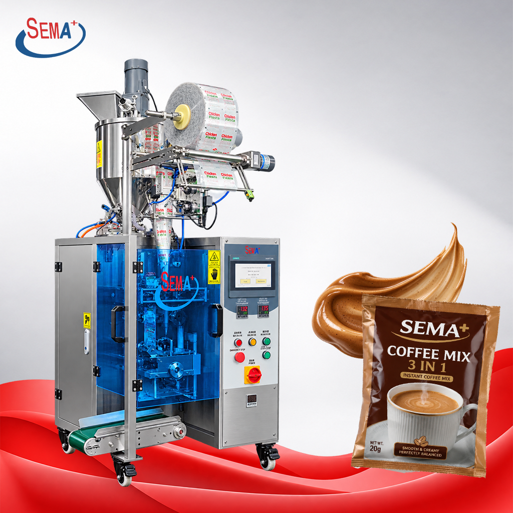 Stainless Steel Four Side Seal Sauce Packing Machine for Salad Dressing Ketchup
