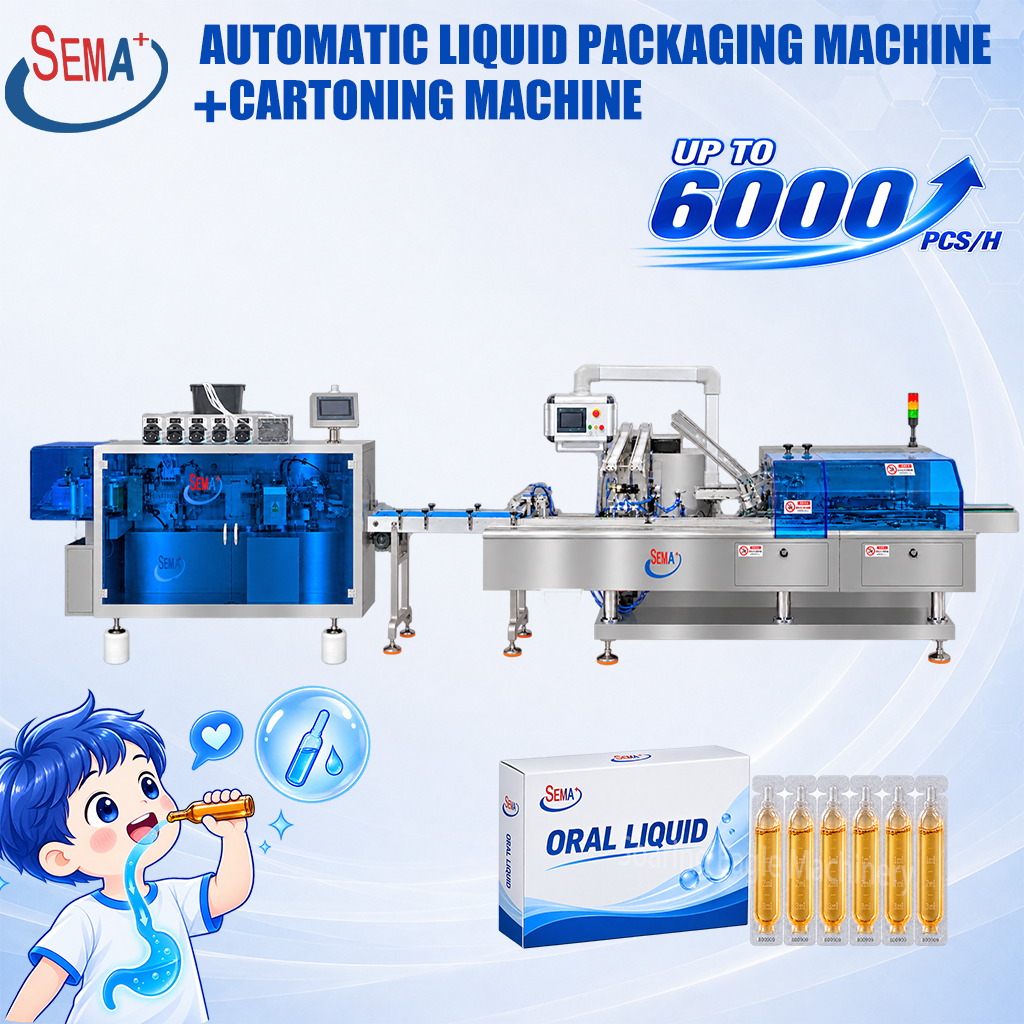 Automatic Plastic Ampoule Liquid Packing Machine with Cartoning Line for Oral Liquid Syrup Automatic Plastic Ampoule Liquid Packing Machine with Cartoning Line for Oral Liquid Syrup