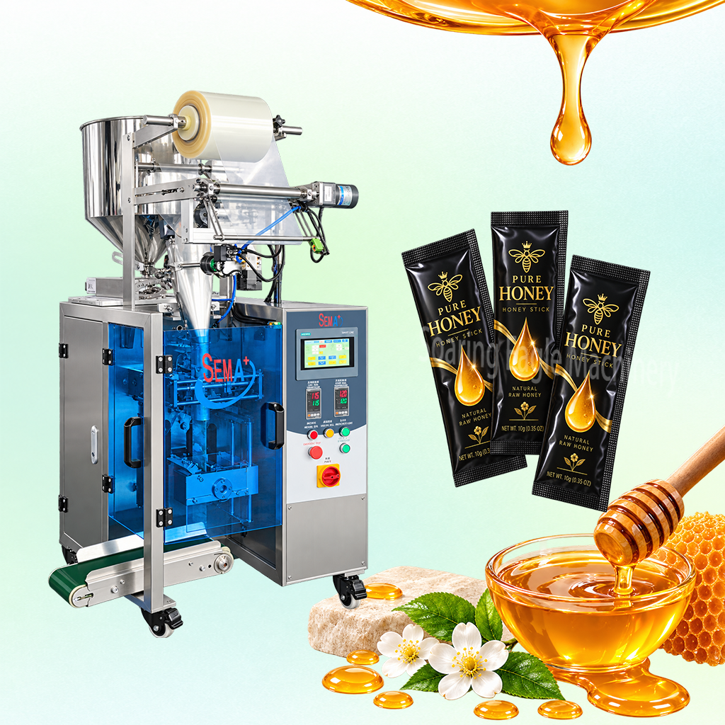 Automatic Honey Stick Pack Machine Liquid Syrup Sachet Filling Sealing Packing Machine
