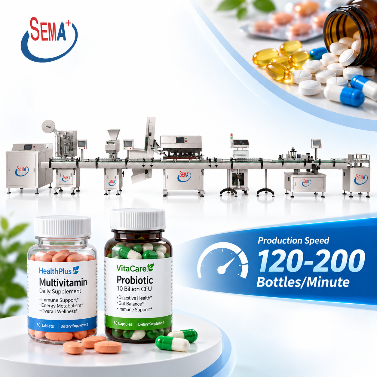 Capsule Bottle Packing Machine Automatic Counting Filling Capping Labeling Line Capsule Bottle Packing Machine Automatic Counting Filling Capping Labeling Line