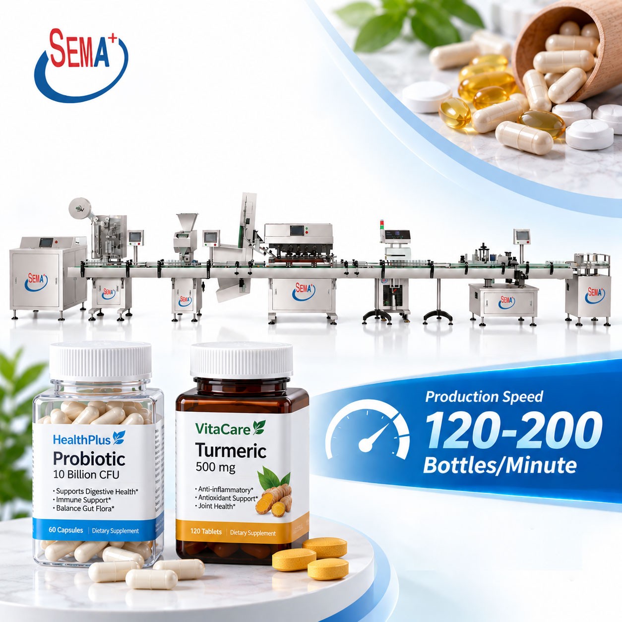 Automatic Capsule Tablet Bottle Filling Machine Counting Capping Labeling Packing Line Automatic Capsule Tablet Bottle Filling Machine Counting Capping Labeling Packing Line