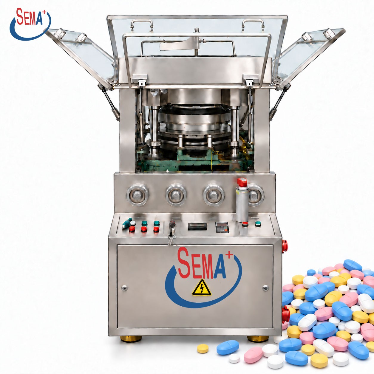Automatic Tablet Press Machine Powder Compression Pill Making Machine 4320 Tablets Per Hour Automatic Tablet Press Machine Powder Compression Pill Making Machine 4320 Tablets Per Hour