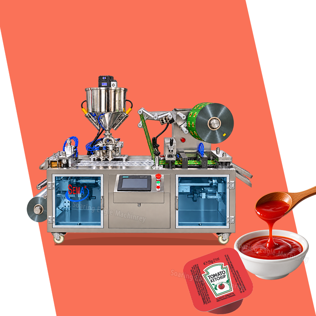 Automatic Liquid Blister Packing Machine for Ketchup Mayonnaise Sauce Jam Honey