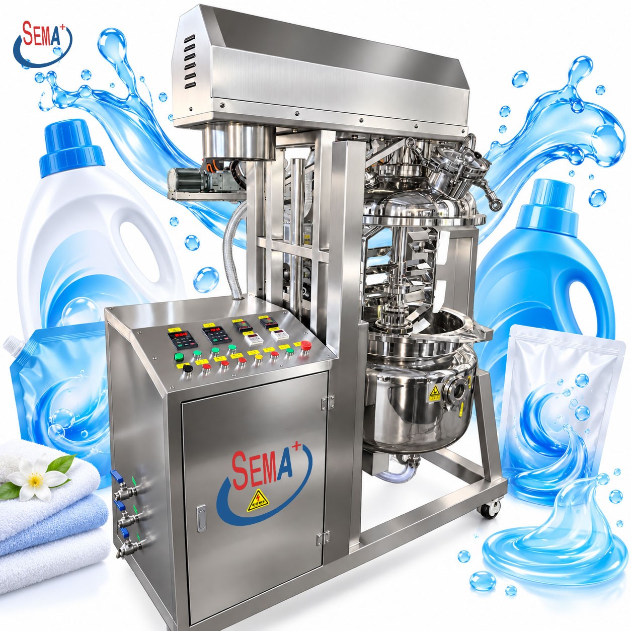 Automatic Vacuum Emulsifying Tank for Cosmetic Cream Lotion Gel Production Automatic Vacuum Emulsifying Tank for Cosmetic Cream Lotion Gel Production