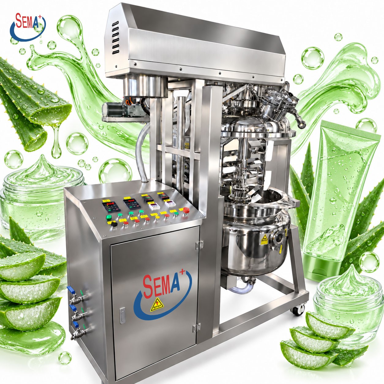 Automatic Cosmetic Emulsifying Machine Cream Mixer Homogenizer Production Equipment