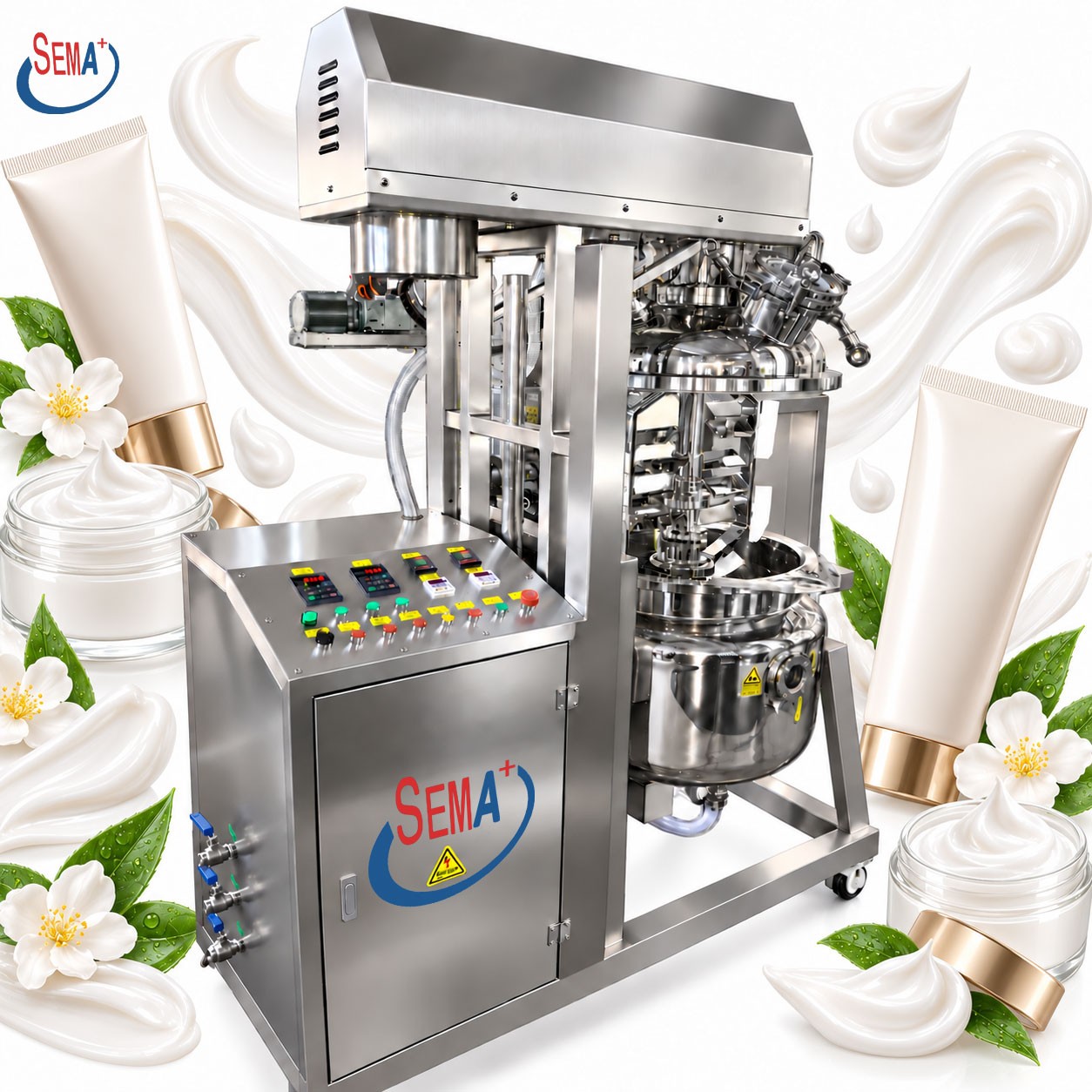 Vacuum Homogenizing Emulsifying Machine for Shampoo Cream Lotion Gel Making