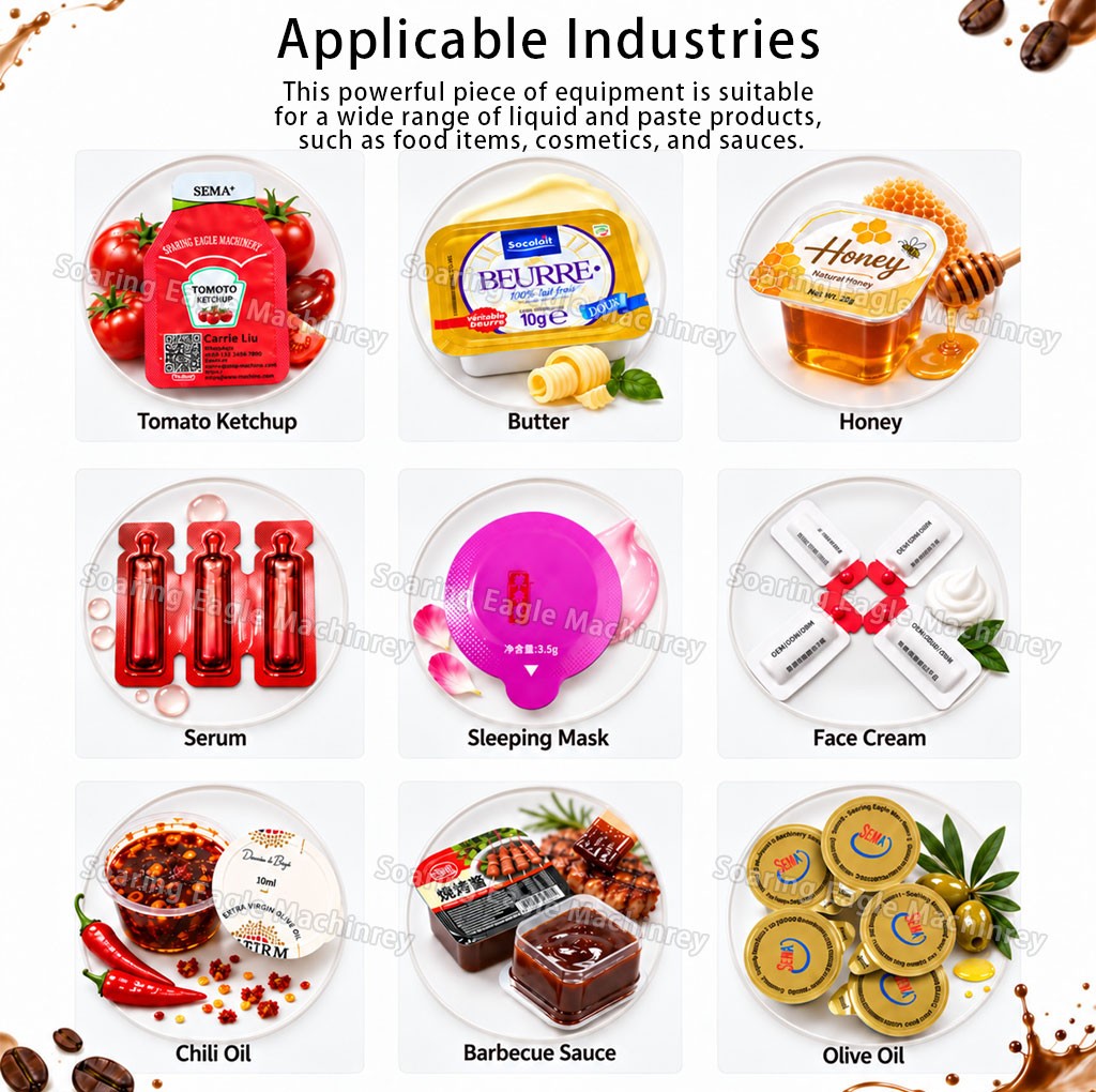 Coffee Liquid Blister Packaging Machine Automatic Forming Filling Sealing Cutting Line Coffee Liquid Blister Packaging Machine Automatic Forming Filling Sealing Cutting Line